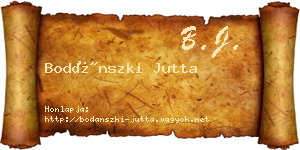 Bodánszki Jutta névjegykártya